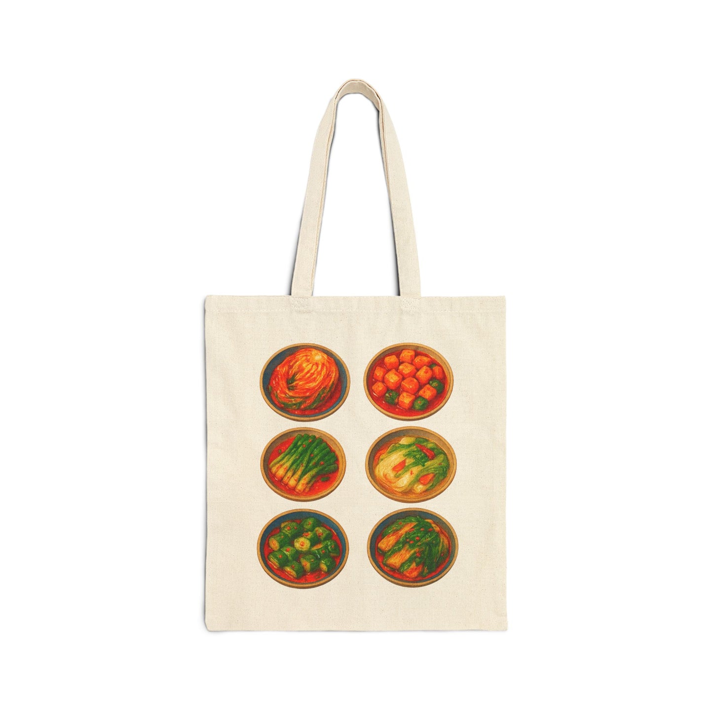 Korean Kimchi Cotton Canvas Tote Bag, Grocery Bag, Eco-Friendly Bag, Gift for Chefs, Market Day Tote, Kitchen Decor