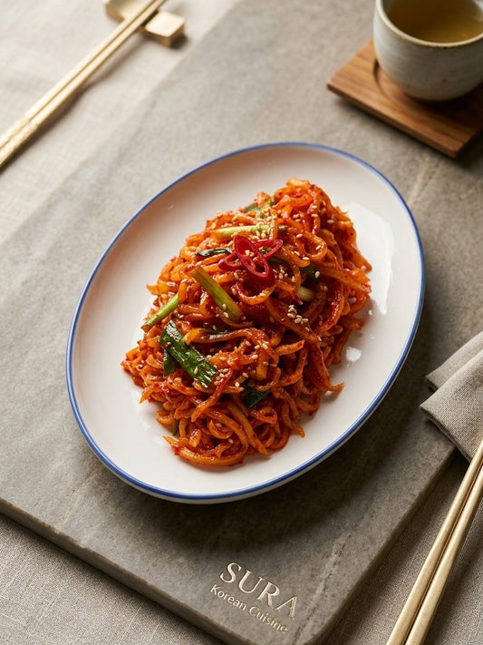 Korean Spicy Shredded Radish Salad
