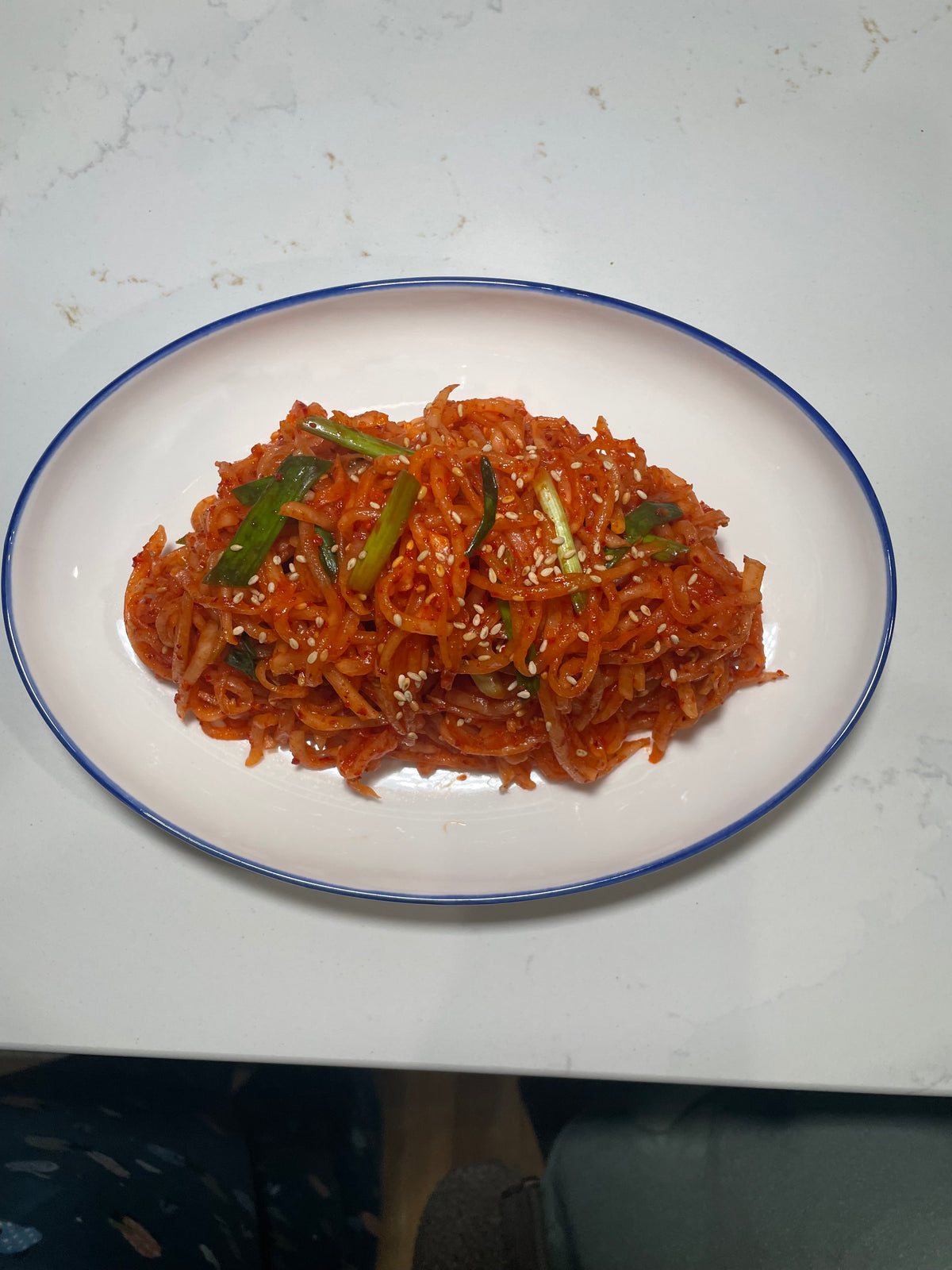 Korean Spicy Shredded Radish Salad